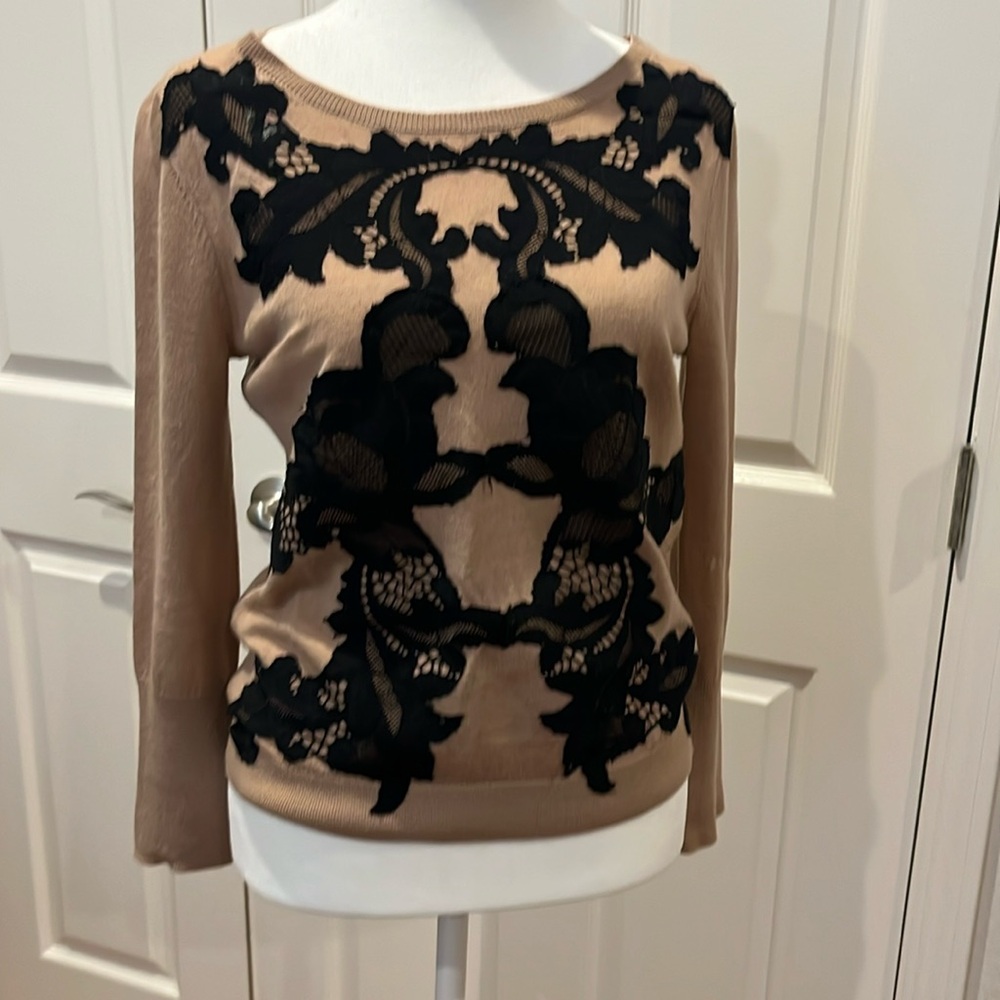 DVF sweater with lace detail